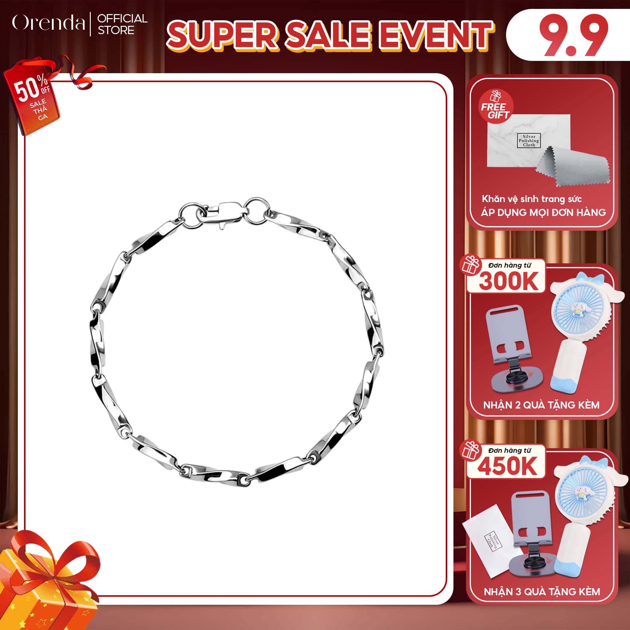 Vòng tay nam Mobius